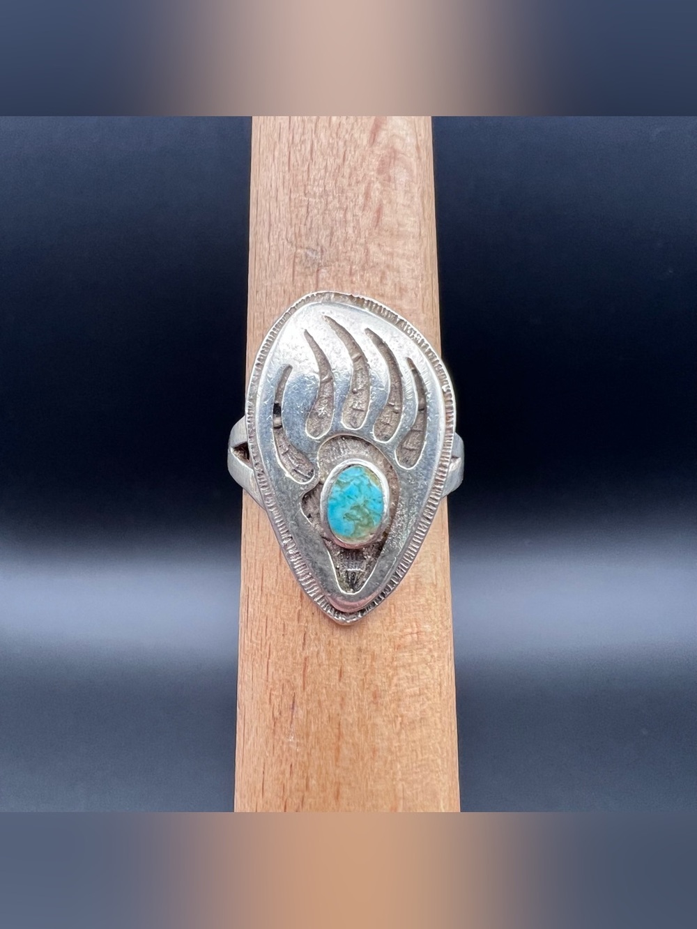 Native American Hopi Bear Paw Ring